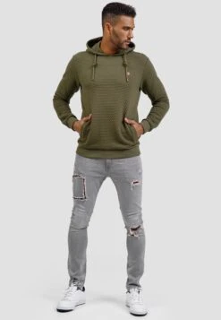 Indicode Jeans Hoodies Trui Heren Kaki -Indicode Jeans Verkoop 890d74ac329968292398e91f9ef18254