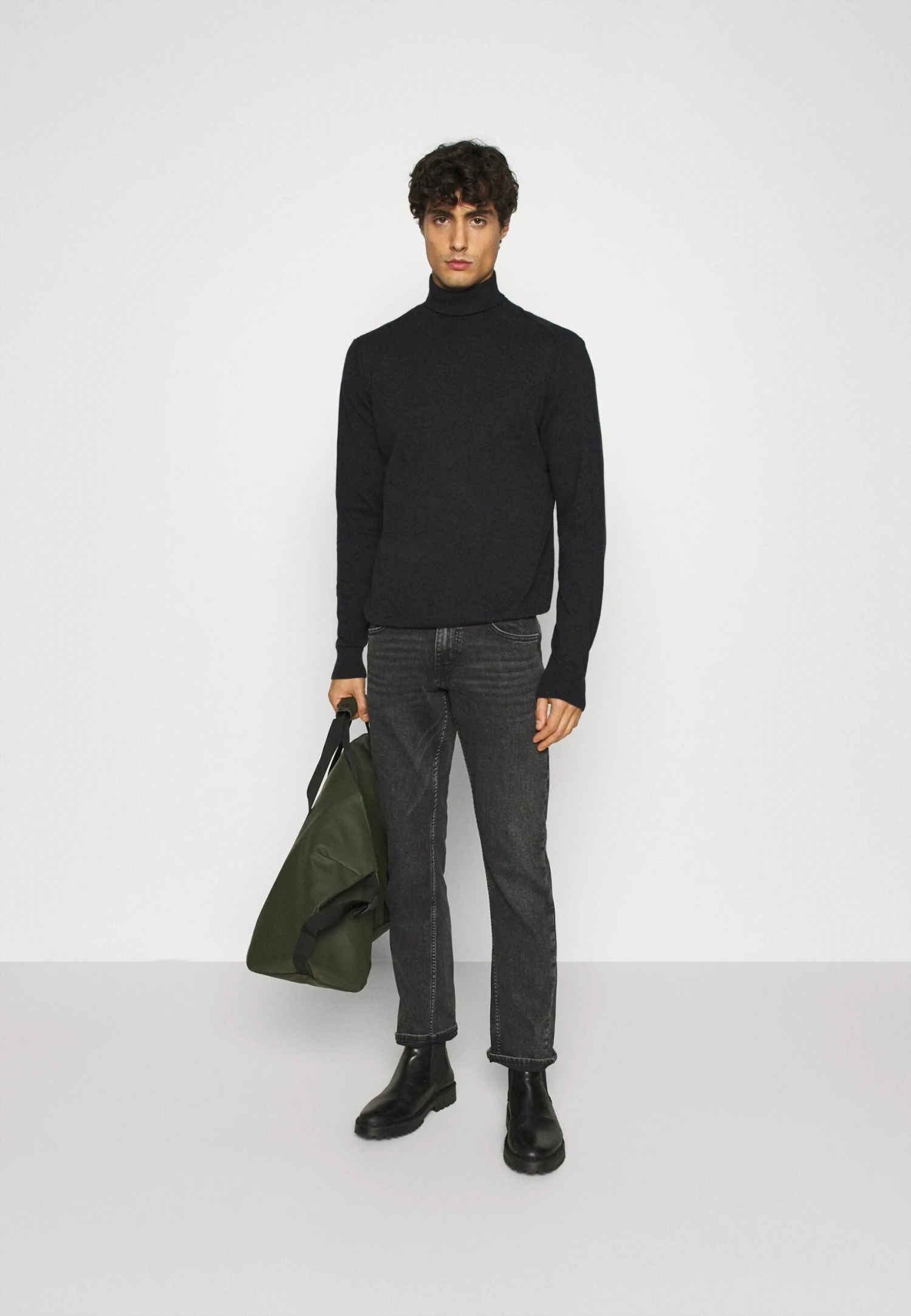 Indicode Jeans Burns - Trui - Charcoal Mix 2 Indicode Jeans Burns - Trui - Charcoal Mix - Image 2