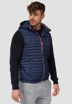 Indicode Jeans Bodywarmers Bodywarmer Leach Heren Donkerblauw -Indicode Jeans Verkoop 8a2616e5d47772c936d3b634f4a4de4a
