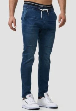 Indicode Jeans Pantalons Slimfit Broek Fabrizio Heren Blauw -Indicode Jeans Verkoop 8adb0d68fb057ac68d3bd3a099157885