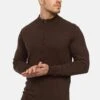 Indicode Jeans Lau - Sweater Met Rits - Dk Brown Mix