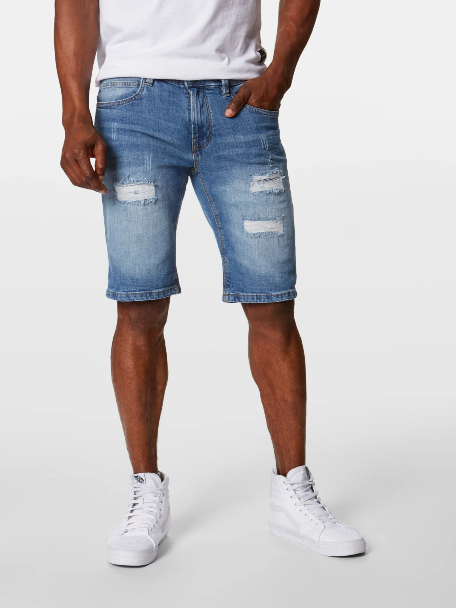 Indicode Jeans Denim Shorts Regular Jeans Kaden Holes Heren Blauw 3 Indicode Jeans Denim Shorts Regular Jeans Kaden Holes Heren Blauw - Image 3