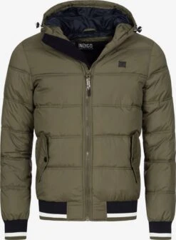 Indicode Jeans Winterjassen Winterjas Bacon Heren Olijfgroen