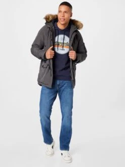 Indicode Jeans Parkas Winterparka Heren Donkergrijs -Indicode Jeans Verkoop 8d2db6f27de4edf6f36823225f2dfb2d