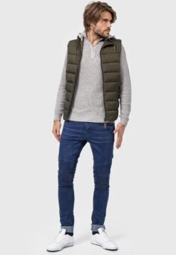 Indicode Jeans Bodywarmers Bodywarmer Heren Kaki -Indicode Jeans Verkoop 8ea0fbd2eab987534880a9693c1580f0