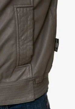 Indicode Jeans Leren Jassen Tussenjas Germo Heren Basaltgrijs -Indicode Jeans Verkoop 8ee472e9f7130c6dbee3d58667f26656