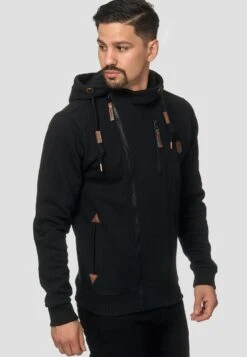 Indicode Jeans Elm - Sweater Met Rits - Black -Indicode Jeans Verkoop 91789519d67845e08fbfc351573ff112