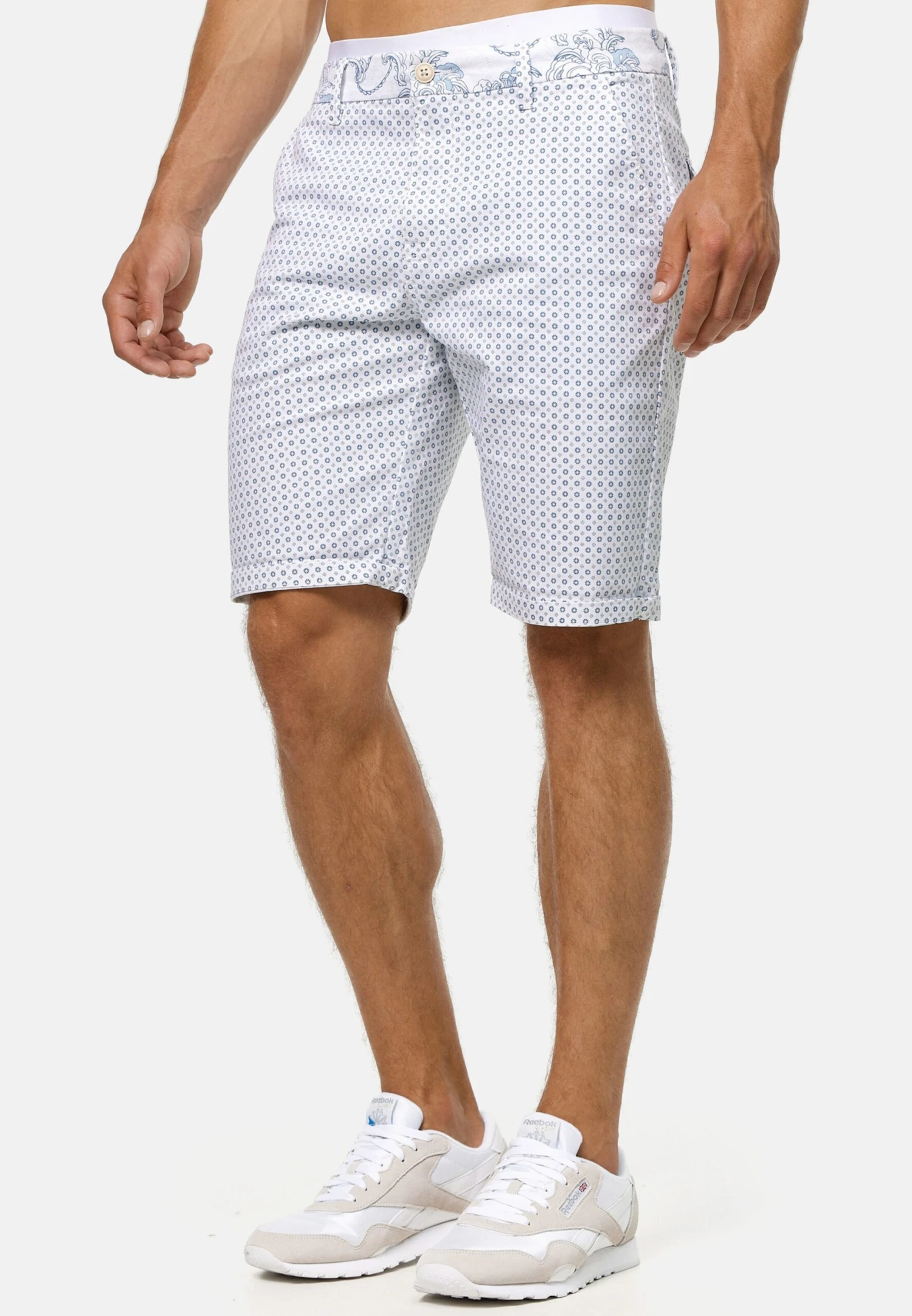 Indicode Jeans Chino Shorts Regular Chino Herrera Heren Blauw / Wit 4 Indicode Jeans Chino Shorts Regular Chino Herrera Heren Blauw / Wit - Image 4