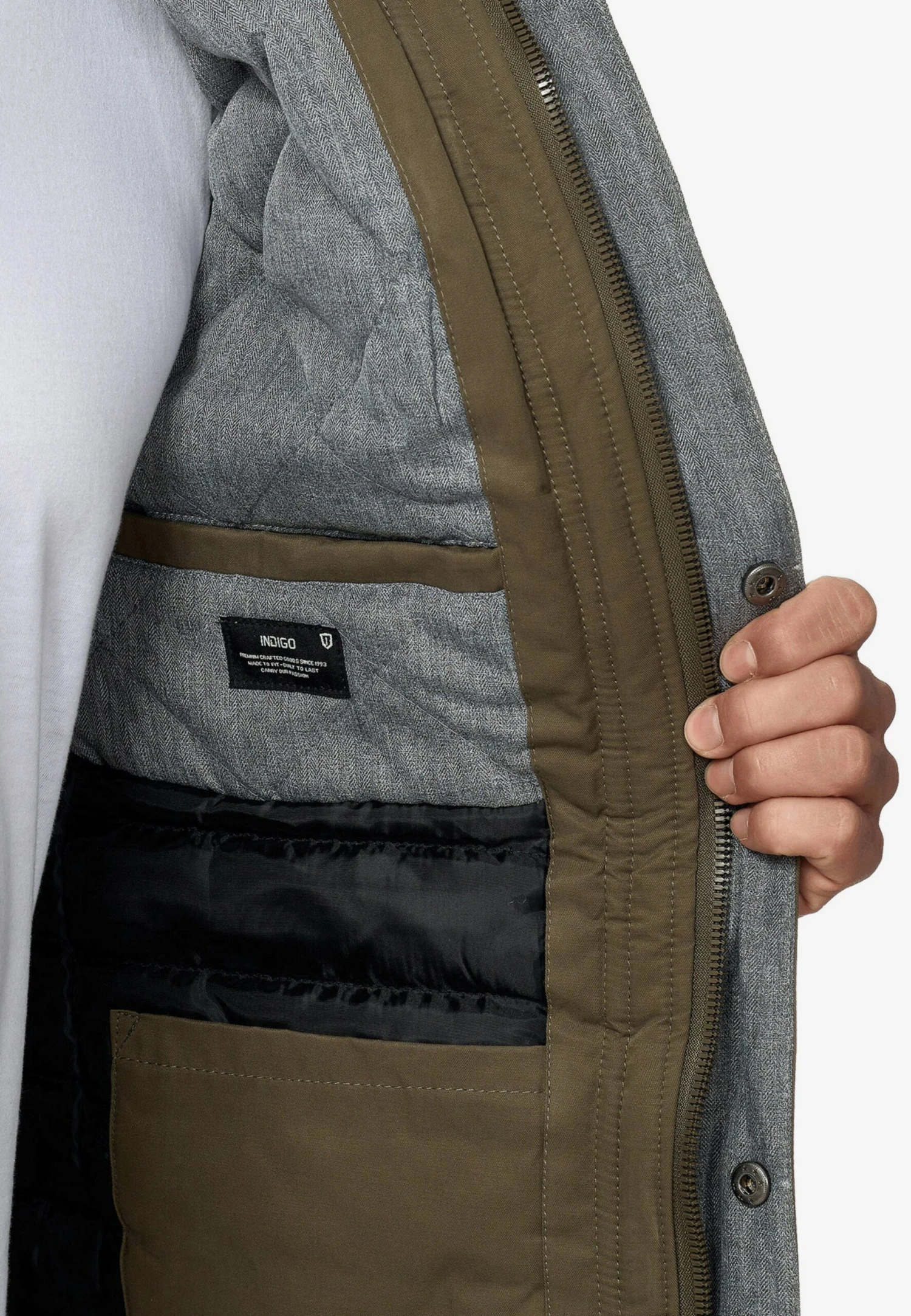 Indicode Jeans Parkas Winterparka Loaf Heren Kaki 8 Indicode Jeans Parkas Winterparka Loaf Heren Kaki - Image 8