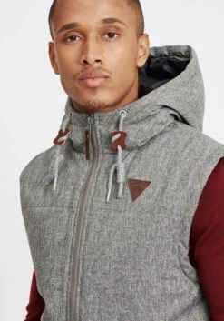 Indicode Jeans Bodywarmers Bodywarmer Lecter Heren Lichtgrijs -Indicode Jeans Verkoop 93222e8cc310efdaf8e46e17eef6cf7c