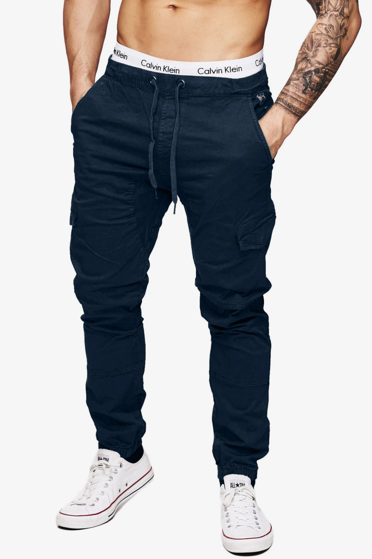 Indicode Jeans Cargobroeken Tapered Cargobroek Levi Cargo Heren Navy 2 Indicode Jeans Cargobroeken Tapered Cargobroek Levi Cargo Heren Navy - Image 2