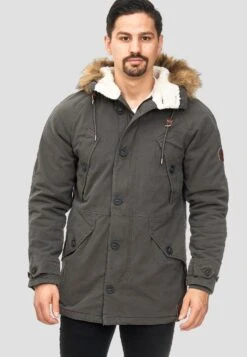 Indicode Jeans Winterjas - Anthracite