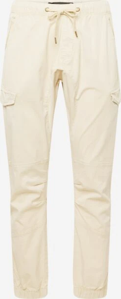 Indicode Jeans Cargobroeken Tapered Cargobroek Levy Heren Crème