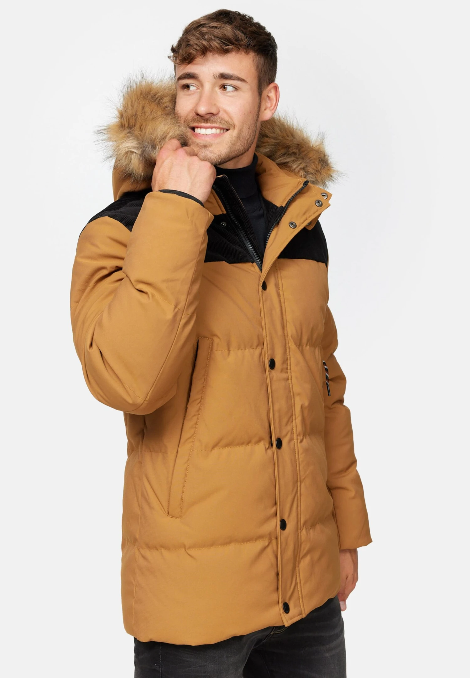 Indicode Jeans Parkas Winterparka Hexyl Heren Bruin 5 Indicode Jeans Parkas Winterparka Hexyl Heren Bruin - Image 5