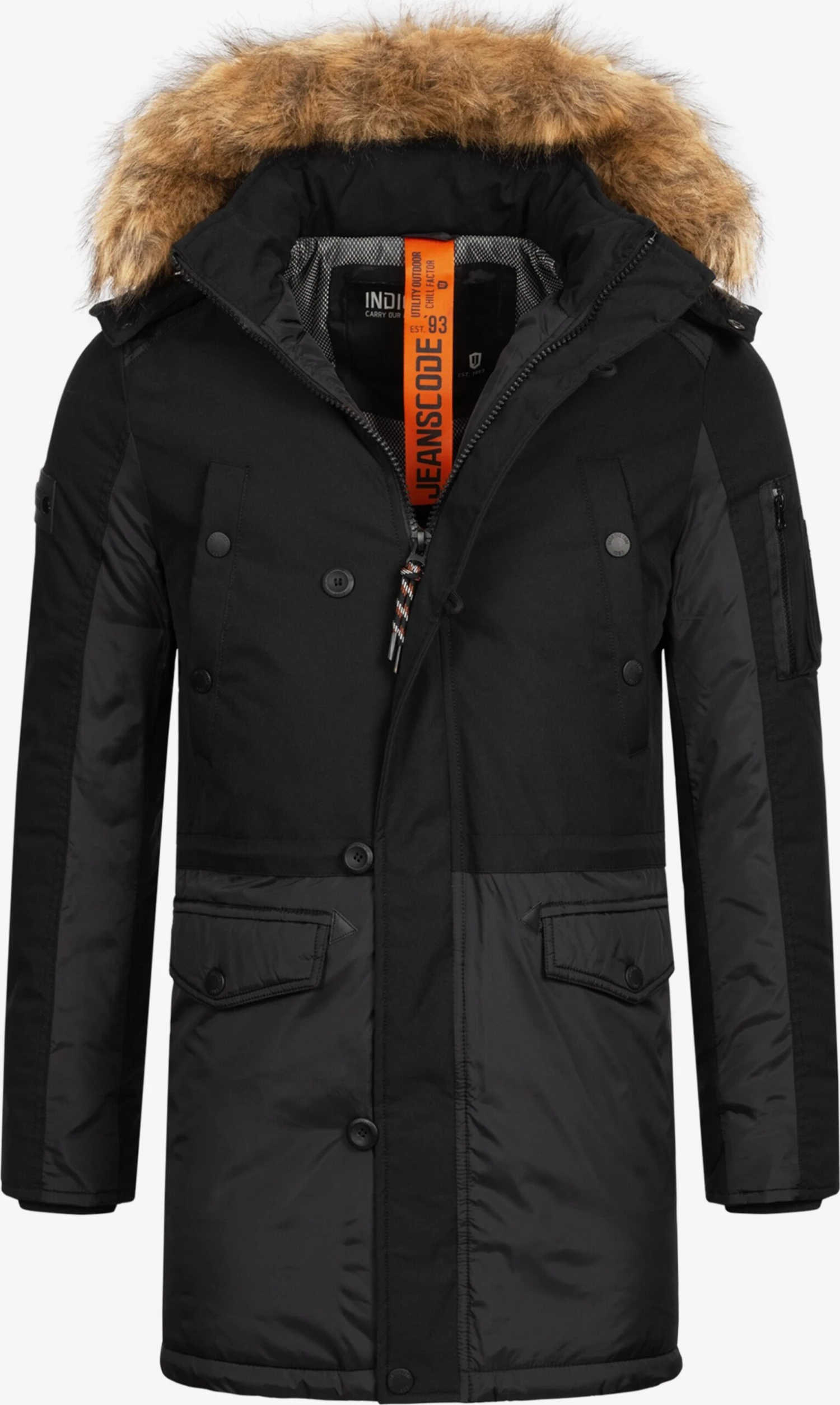 Indicode Jeans Parkas Winterparka Jarl Heren Zwart 1 Indicode Jeans Parkas Winterparka Jarl Heren Zwart