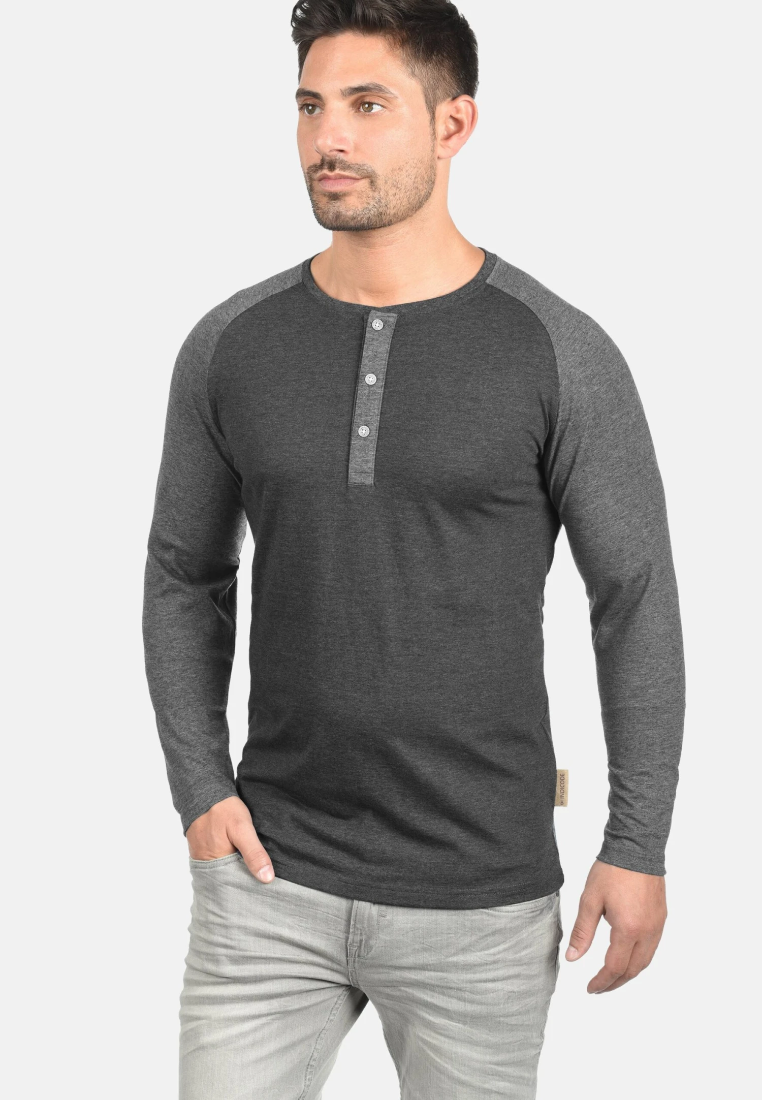 Indicode Jeans Winston - Sweater - Charcoal 1 Indicode Jeans Winston - Sweater - Charcoal