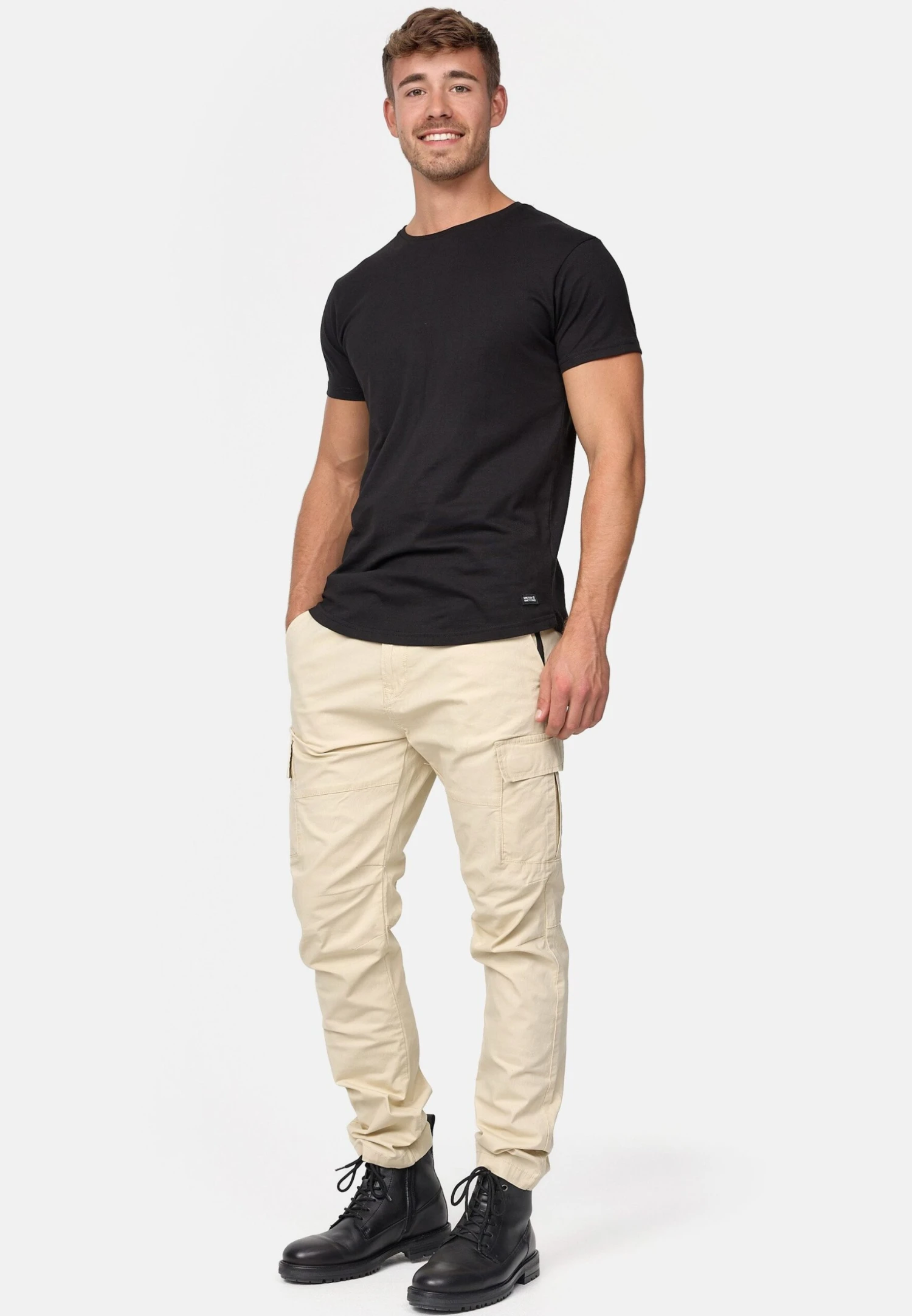 Indicode Jeans Cargobroek - Beige 2 Indicode Jeans Cargobroek - Beige - Image 2