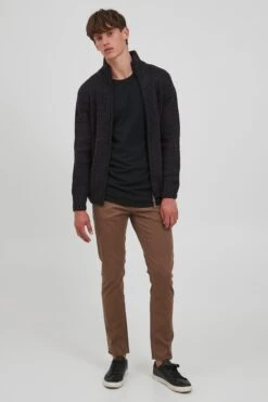 Indicode Jeans Vesten Gebreid Vest BERGEN Heren Donkergrijs -Indicode Jeans Verkoop 9900198e3efa671be6c22341a1d8be56