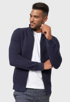 Indicode Jeans Bermie - Sweater Met Rits - Navy -Indicode Jeans Verkoop 996b82d119a04fbb89af22dc6e5183dc