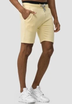 Indicode Jeans Sweat Shorts Regular Broek Yates Heren Pasteelgeel -Indicode Jeans Verkoop 99b030d96f8541aab7ebce47f7056825
