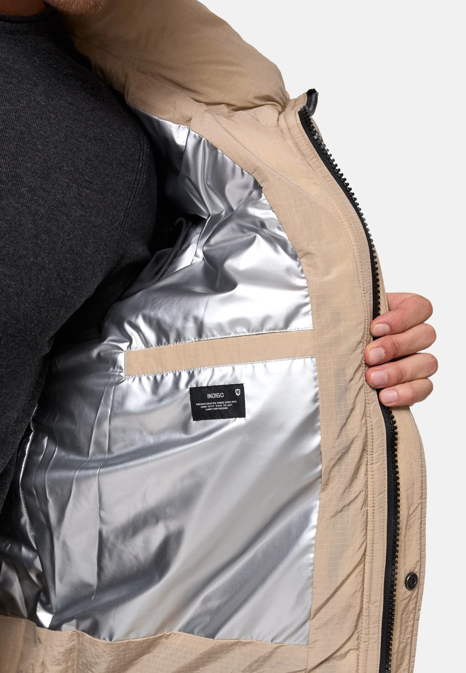 Indicode Jeans Parkas Winterparka Kasper Heren Beige 7 Indicode Jeans Parkas Winterparka Kasper Heren Beige - Image 7