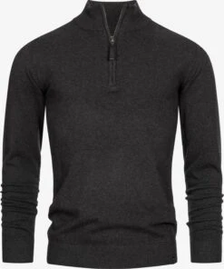 Indicode Jeans Coltruien Trui Gore Heren Zwart GemĂȘleerd