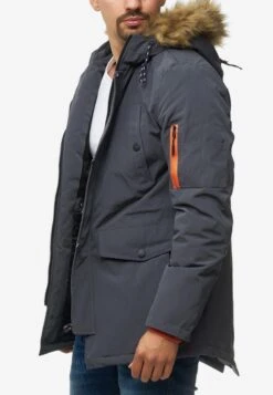 Indicode Jeans Parkas Winterparka Leicester Heren Basaltgrijs -Indicode Jeans Verkoop 9c50612a2ca6e700ee11e1f6a7d08bcc