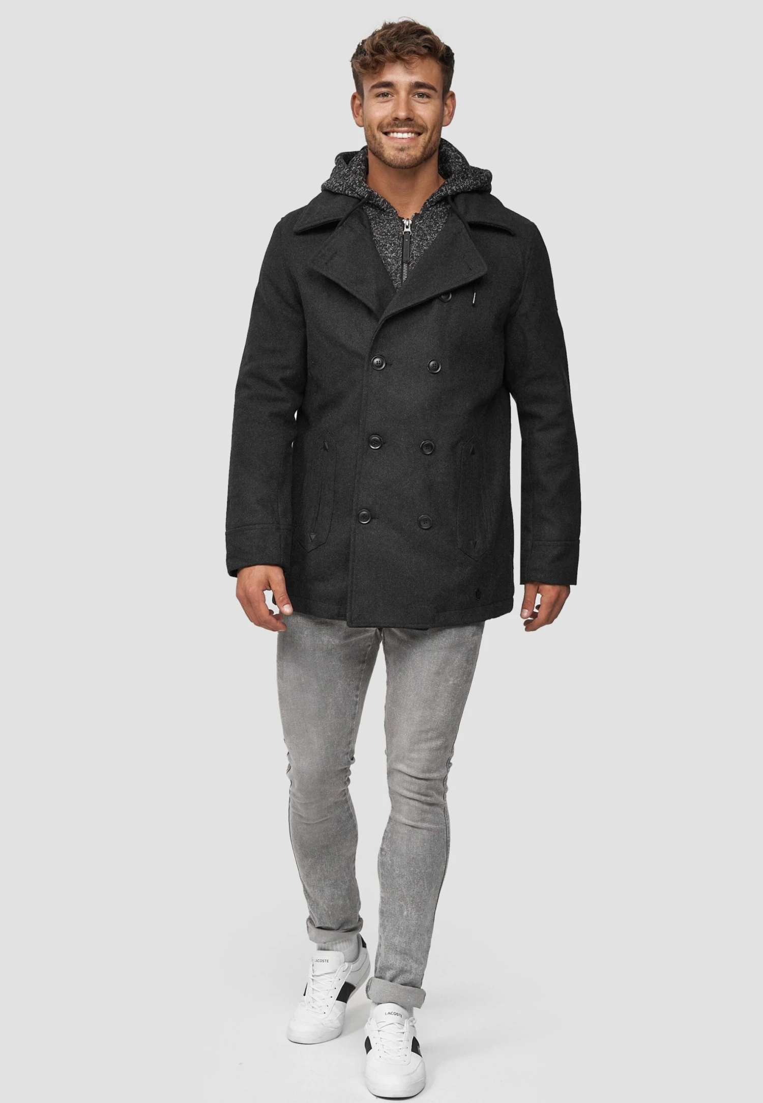 Indicode Jeans Halflange Jas - Anthracite 2 Indicode Jeans Halflange Jas - Anthracite - Image 2