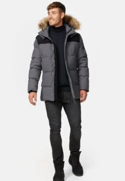 Indicode Jeans Parkas Winterparka Hexyl Heren Donkergrijs -Indicode Jeans Verkoop 9caed2da109d3138123a1f76aaecd1e2