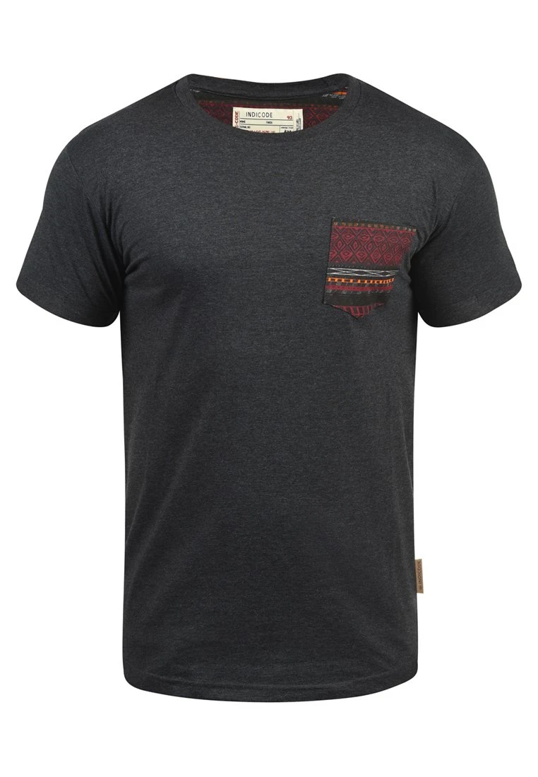 Indicode Jeans Idpaxton - T-Shirt Print - Charcoal 4 Indicode Jeans Idpaxton - T-Shirt Print - Charcoal - Image 4