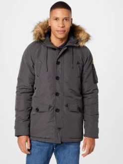 Indicode Jeans Parkas Winterparka Heren Donkergrijs -Indicode Jeans Verkoop 9dfebd377a60dec7bba3f3ef614bb65a