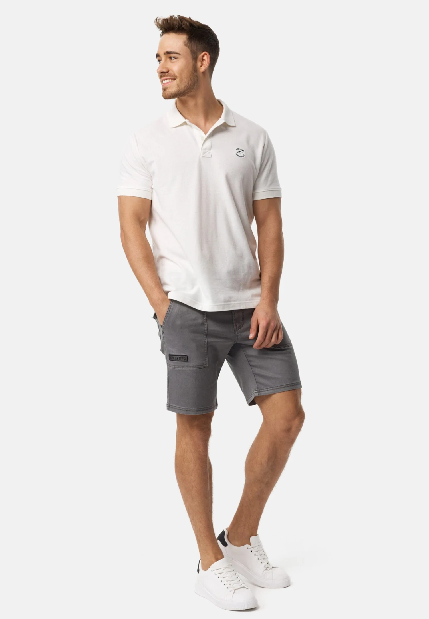 Indicode Jeans Shorts Regular Broek Diago Heren Grijs 3 Indicode Jeans Shorts Regular Broek Diago Heren Grijs - Image 3