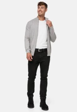 Indicode Jeans Vesten Gebreid Vest Lau Heren Lichtgrijs -Indicode Jeans Verkoop 9e8c7b1dd8fb41e474297a5569a5bb6a