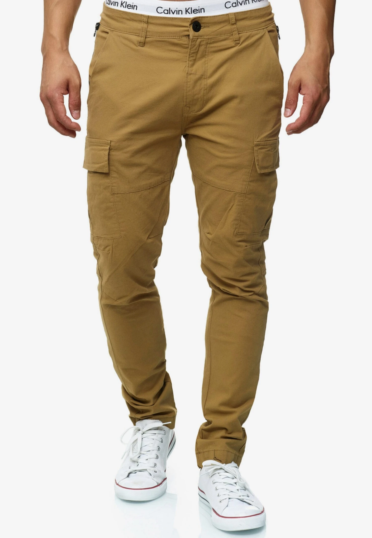 Indicode Jeans Cargobroeken Slimfit Cargobroek Mathews Heren Donkerbeige 2 Indicode Jeans Cargobroeken Slimfit Cargobroek Mathews Heren Donkerbeige - Image 2