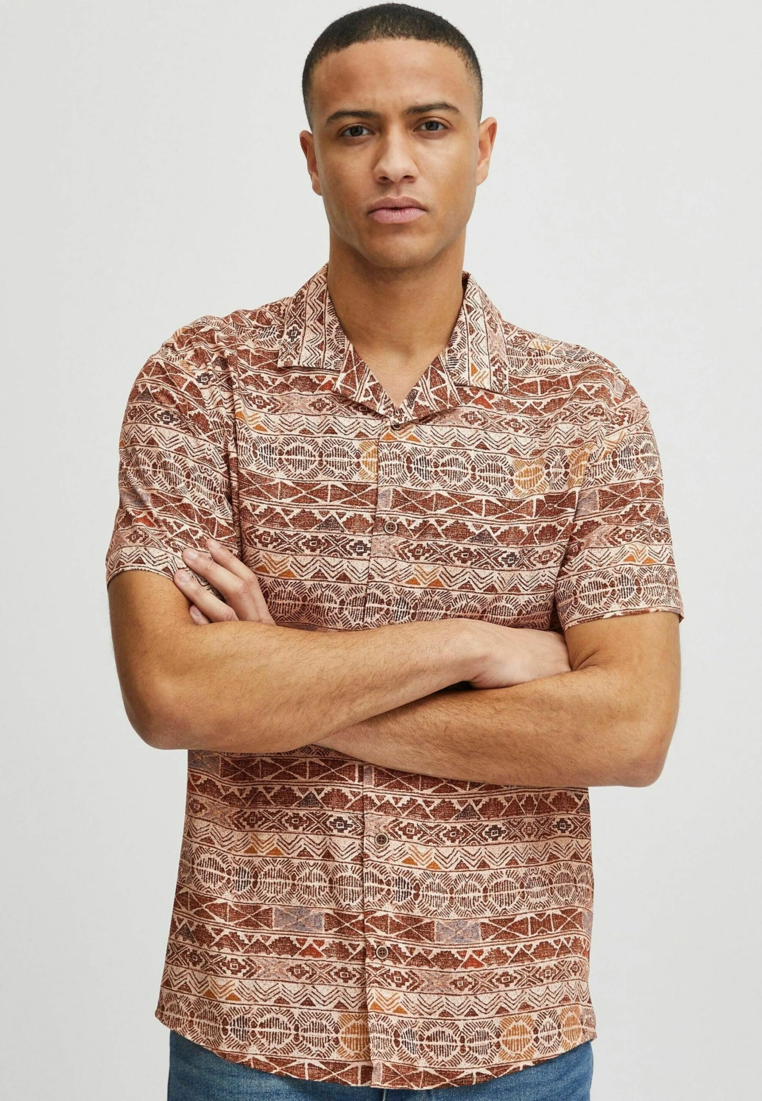 Indicode Jeans Idmariol - Overhemd - Coffee Bean 1 Indicode Jeans Idmariol - Overhemd - Coffee Bean