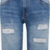 Indicode Jeans Denim Shorts Regular Jeans Kaden Holes Heren Blauw