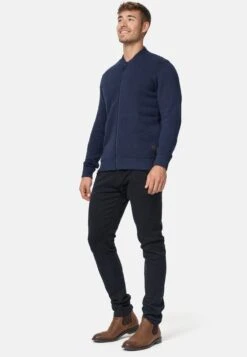 Indicode Jeans Vesten Gebreid Vest Marwan Heren Blauw -Indicode Jeans Verkoop a78e8a8a38e497bbc9dedb40d1f9fe60