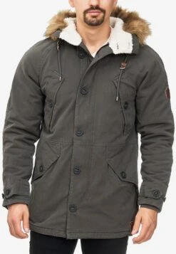 Indicode Jeans Parkas Winterparka Fann Heren Donkergrijs -Indicode Jeans Verkoop a7ba2794bf5662ff9bdcd7a1e227b80b