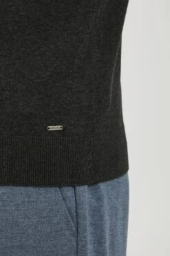 Indicode Jeans Coltruien Trui BADAR Heren Donkergrijs -Indicode Jeans Verkoop a853fc12ed9e4f4a24fe2cbf683502fc