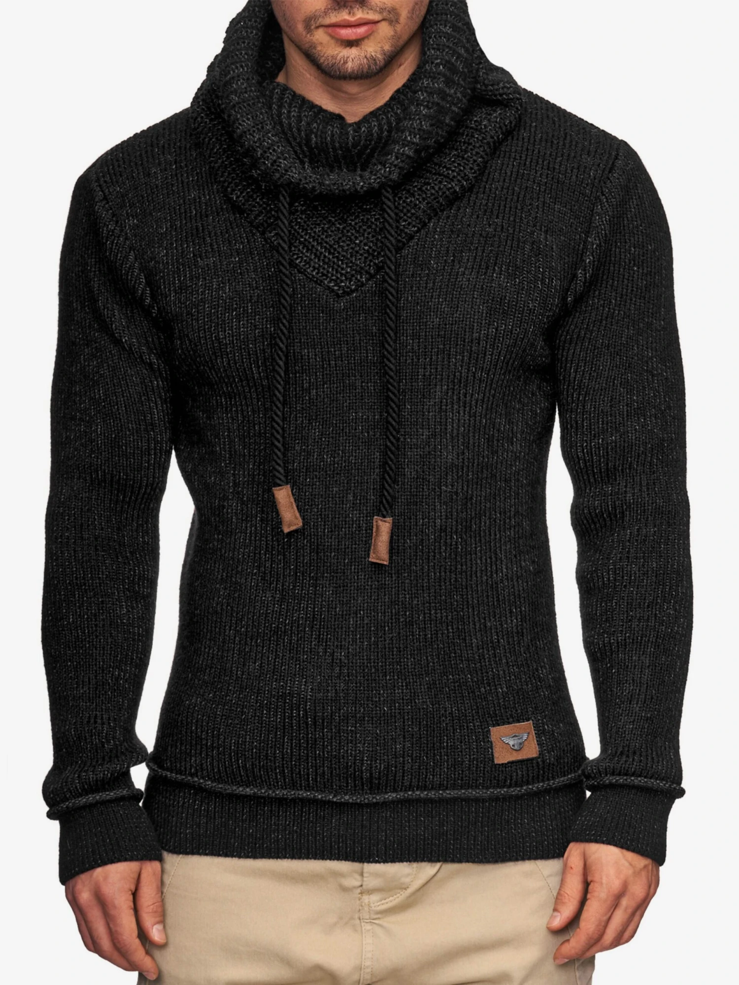 Indicode Jeans Coltruien Trui Keshawn Heren Zwart 3 Indicode Jeans Coltruien Trui Keshawn Heren Zwart - Image 3