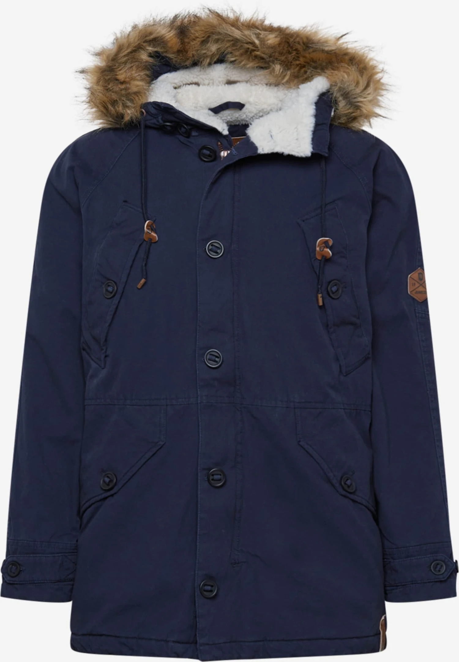Indicode Jeans Parkas Winterparka Fann Heren Navy 1 Indicode Jeans Parkas Winterparka Fann Heren Navy