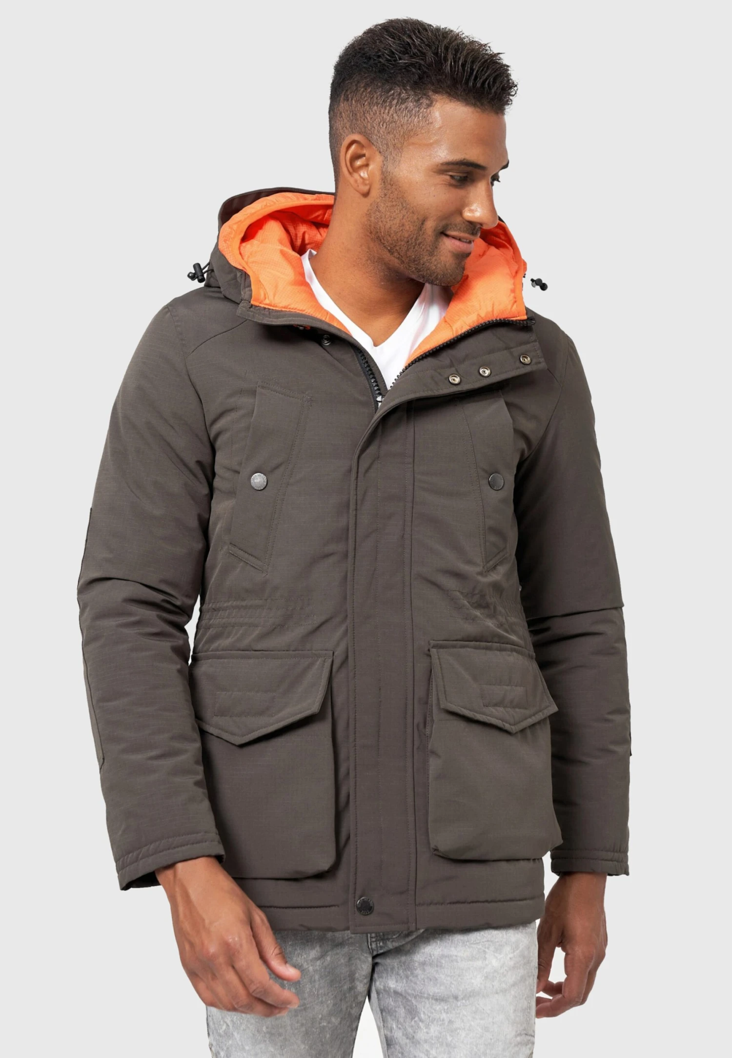 Indicode Jeans Parkas Winterparka Waters Heren Grijs 2 Indicode Jeans Parkas Winterparka Waters Heren Grijs - Image 2