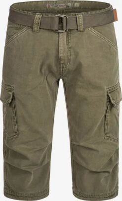 Indicode Jeans Cargo Shorts Regular Cargobroek 70-175 Nicolas Check Heren Kaki