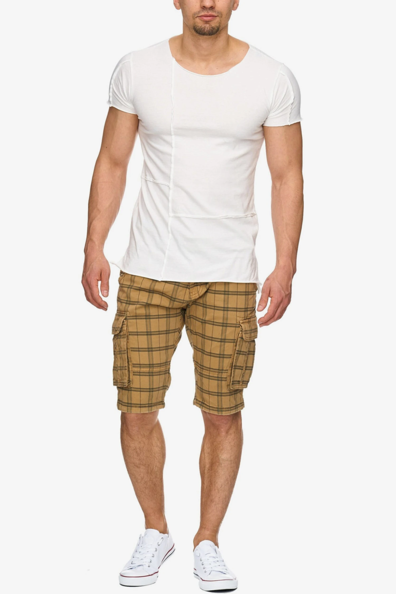 Indicode Jeans Cargo Shorts Regular Cargobroek Heren Mosterd 3 Indicode Jeans Cargo Shorts Regular Cargobroek Heren Mosterd - Image 3