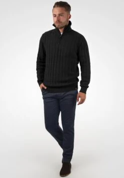 Indicode Jeans Coltruien Trui Heren Zwart -Indicode Jeans Verkoop adaad54b56874f6fa1faca316058a6a8