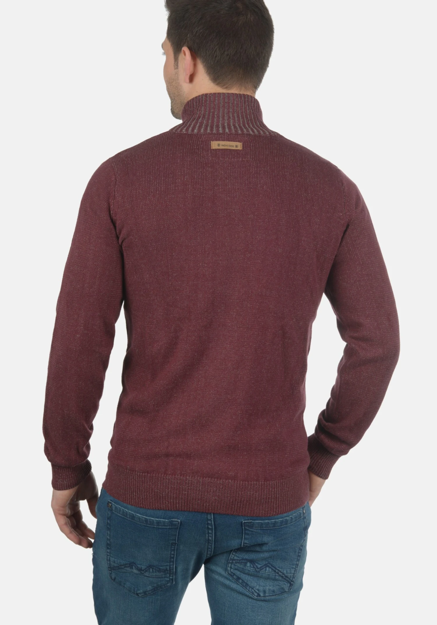 Indicode Jeans Vesten Gebreid Vest Andy Heren Wijnrood 3 Indicode Jeans Vesten Gebreid Vest Andy Heren Wijnrood - Image 3