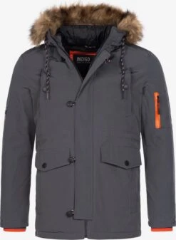 Indicode Jeans Parkas Winterparka Leicester Heren Basaltgrijs