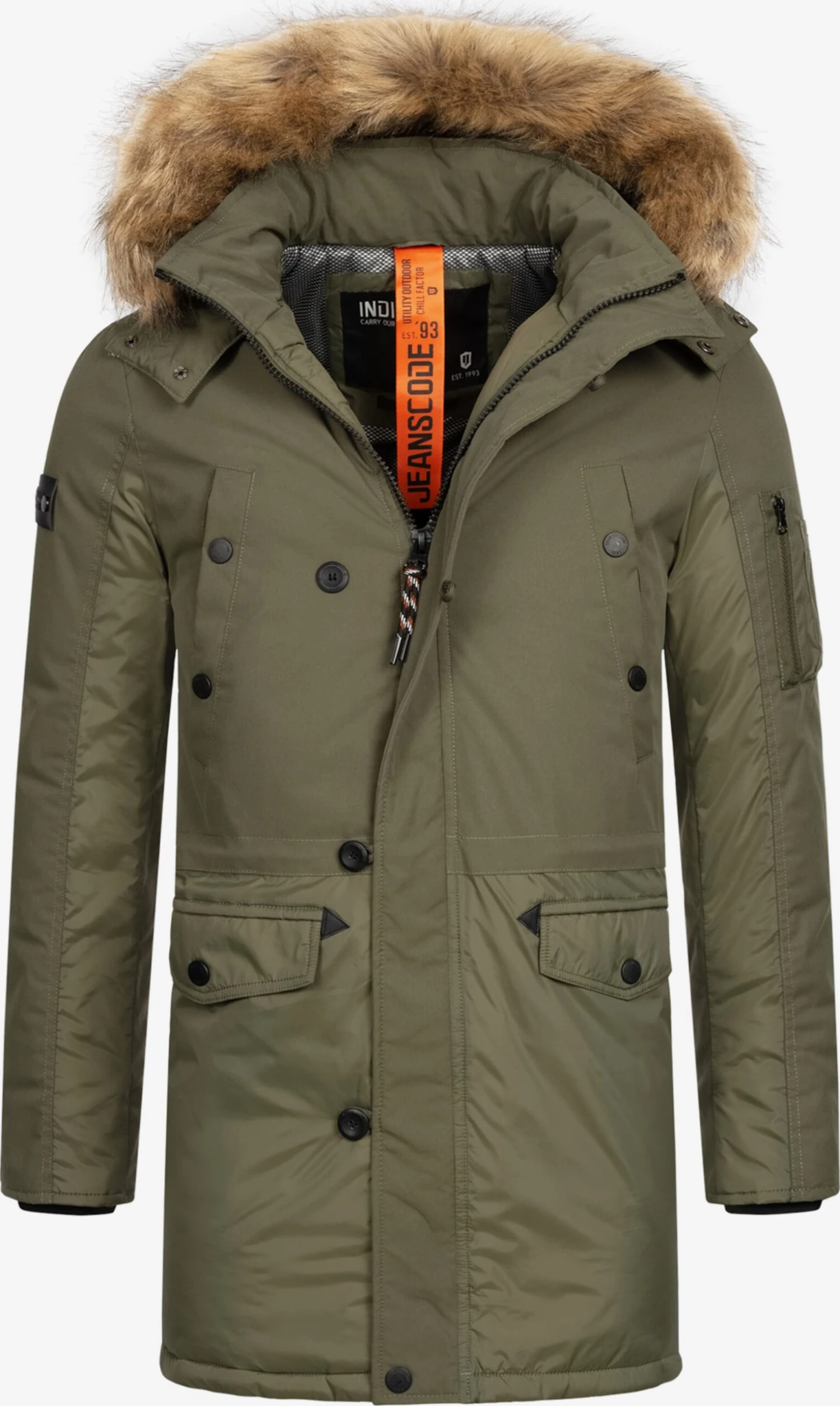 Indicode Jeans Parkas Winterparka Jarl Heren Kaki 1 Indicode Jeans Parkas Winterparka Jarl Heren Kaki