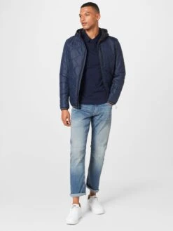 Indicode Jeans Tussenjassen Tussenjas Perkins Heren Navy -Indicode Jeans Verkoop b050b7b6a3f3bb5e700854e701ceac28