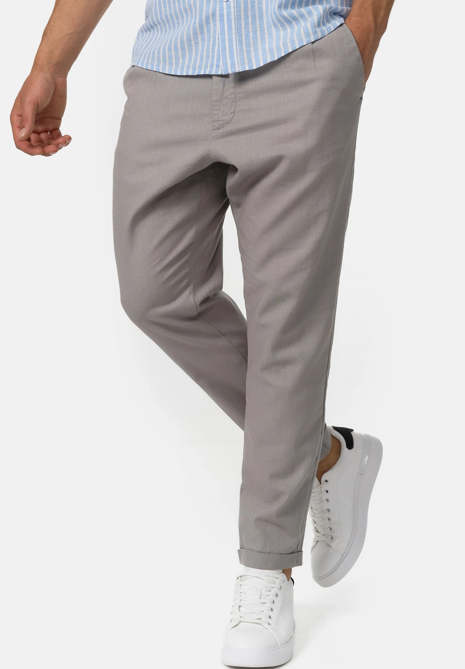 Indicode Jeans Cunningham - Broek - Lt Grey 4 Indicode Jeans Cunningham - Broek - Lt Grey - Image 4